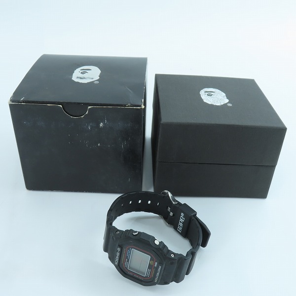 実際に弊社で買取させて頂いたG-SHOCK/Gショック×A BATHING APE/ア ベイシング エイプ コラボ DW-5000 【動作未確認】の画像 6枚目