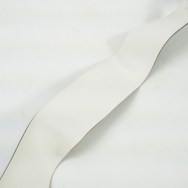 実際に弊社で買取させて頂いたFERNANDES/フェルナンデス レザー調 ストラップ ギターストラップ ベースストラップ ホワイト系の画像 5枚目