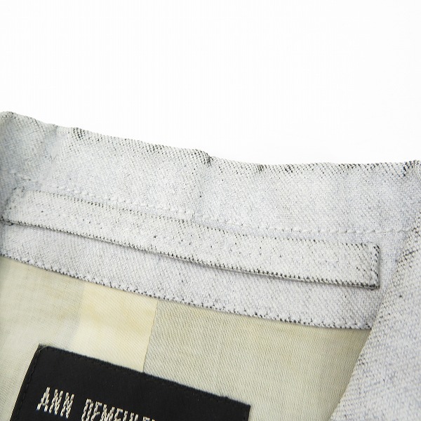 実際に弊社で買取させて頂いたANN DEMEULEMEESTER/アンドゥムルメステール デニムジャケット グレー系の画像 4枚目