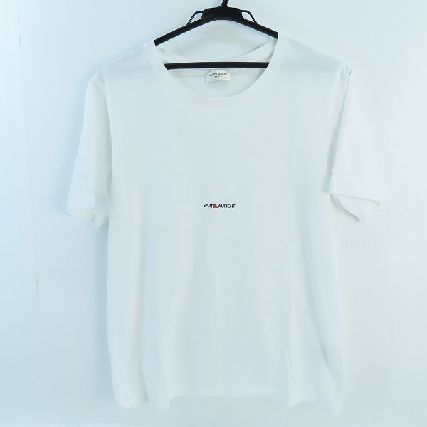 実際に弊社で買取させて頂いた【JPタグ】Saint laurent paris/サンローランパリ ミニロゴ 半袖 Tシャツ/カットソー ホワイト/白 464572 YB2DQ/L