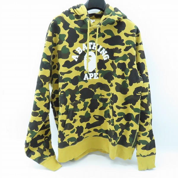 実際に弊社で買取させて頂いたA BATHING APE/アベイシングエイプ 1ST CAMO COLLEGE PULLOVER/カモカレッジプルオーバーパーカー 001PPK301005M/3XL