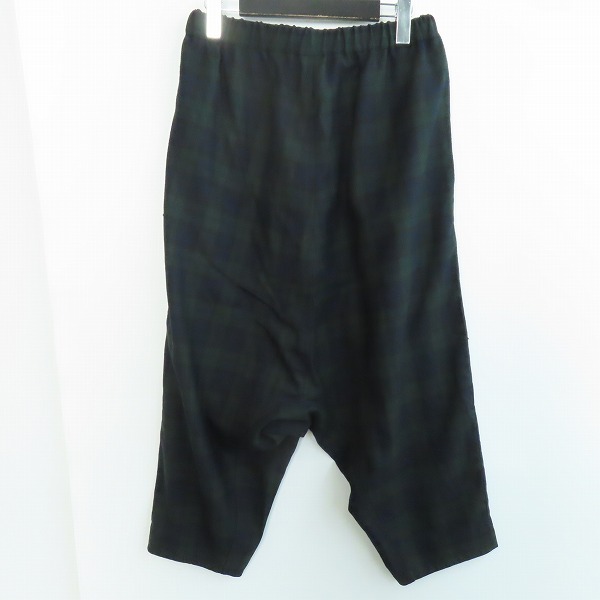 実際に弊社で買取させて頂いたBLACK COMME des GARCONS/ブラックコムデギャルソン チェック サルエル パンツ 1H-P013/AD2021/Sの画像 1枚目