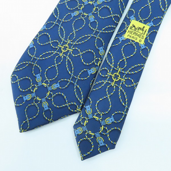 実際に弊社で買取させて頂いたHERMES/エルメス シルクネクタイ 総柄の画像 1枚目