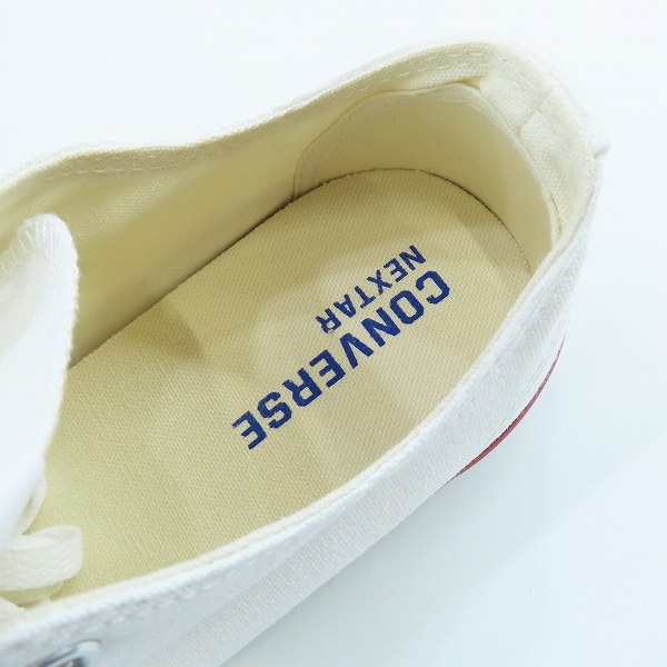 実際に弊社で買取させて頂いたCONVERSE/コンバース NEXTAR110 OX/ネクスター オプティカルホワイト 32765143/25.5の画像 4枚目