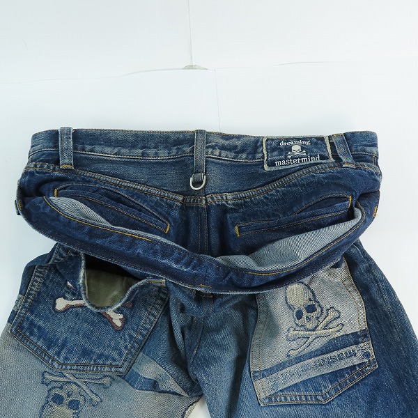 実際に弊社で買取させて頂いたmastermind JAPAN/マスターマインドジャパン 13SS dreaming期 ダブルウエスト デニムパンツ MC2-PA03-00-D/Lの画像 7枚目