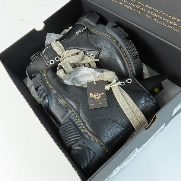 実際に弊社で買取させて頂いたDR.MARTENS x RICK OWENS/ドクターマーチン×リックオウエンス 1460 JMB Lace RO DMXL 31755001/UK11の画像 7枚目