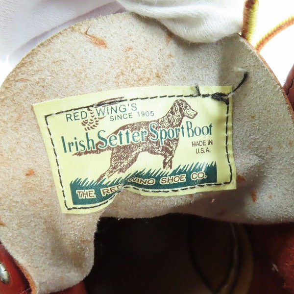 実際に弊社で買取させて頂いたREDWING/レッドウィング 8875 08875-1 アイリッシュセッターブーツ/7.5Eの画像 6枚目
