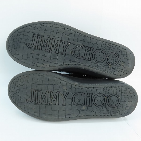 実際に弊社で買取させて頂いたJIMMY CHOO/ジミーチュウ スタースタッズ ハイカットスニーカー ブラック/40の画像 2枚目