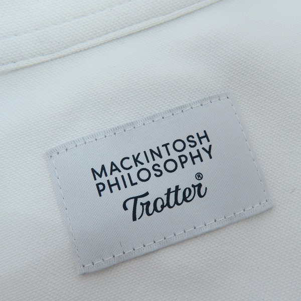実際に弊社で買取させて頂いたMACKINTOSH PHILOSOPHY/マッキントッシュフィロソフィー TROTTER with MOONRAKERS/トロッターポロシャツ 白 L1M97-390/40の画像 2枚目