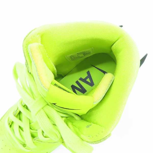 実際に弊社で買取させて頂いたNIKE×AMBUSH/ナイキ×アンブッシュ DUNK HIGH "FLASH LIME" ダンクハイ フラッシュライム CU7544-300 25.5の画像 4枚目