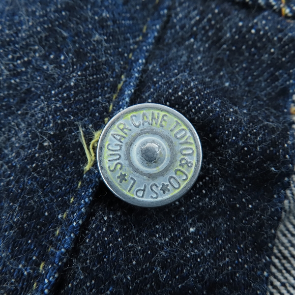 実際に弊社で買取させて頂いたSUGAR CANE/シュガーケーン Lot 1937 USA 13oz. BLUE DENIM WAIST OVERALLS SC41937US/W34L34の画像 6枚目