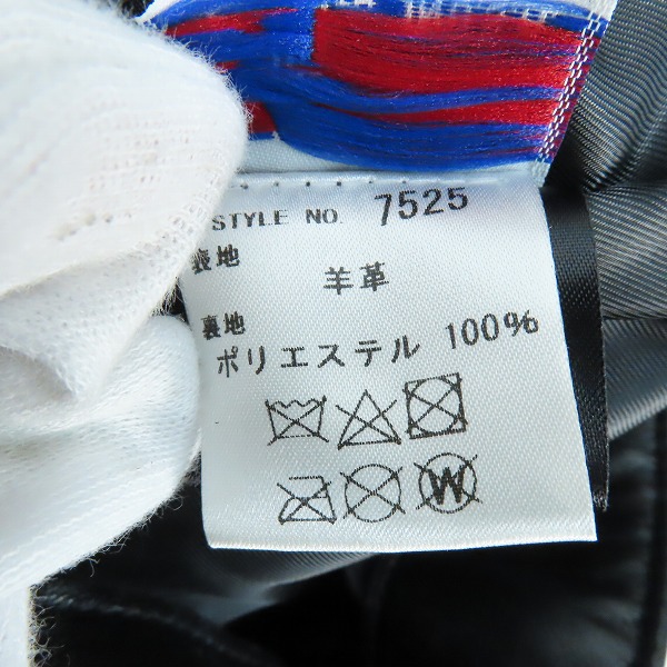 実際に弊社で買取させて頂いたSCHOTT/ショット 228US LAMB RIDERS JACKET/ラム レザー ダブル ライダースジャケット 7525/38の画像 4枚目