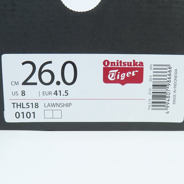 実際に弊社で買取させて頂いたOnitsuka Tiger/オニツカタイガー LAWNSHIP/ローンシップ スニーカー THL518/26の画像 9枚目