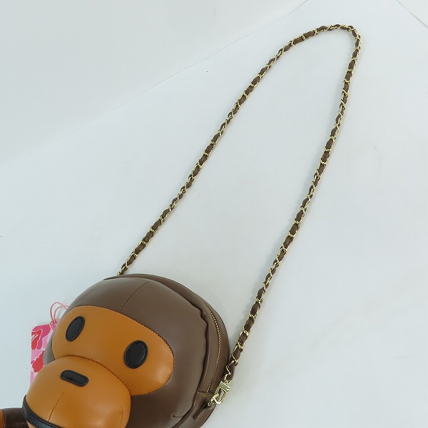 実際に弊社で買取させて頂いた【未使用】A BATHING APE/アベイシングエイプ BABY MILO PLUSH DOLL CHAIN SHOULDER BAG  ショルダーバッグ の画像 4枚目