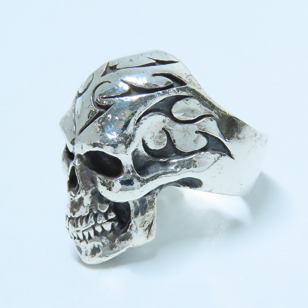 実際に弊社で買取させて頂いたCRAZY PIG/クレイジーピッグ トライバルスカルリング/17.5号の画像 2枚目