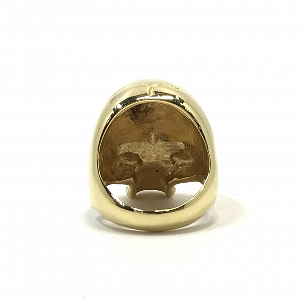 実際に弊社で買取させて頂いたmastermind JAPAN/マスターマインドジャパン ゴールドメッキ スカル リング 10号の画像 3枚目