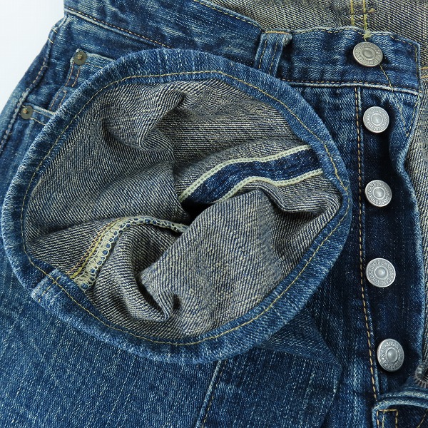 実際に弊社で買取させて頂いたSUGAR CANE/シュガーケーン 砂糖黍 緑耳 デニムパンツ SC40301H-1/W31の画像 2枚目