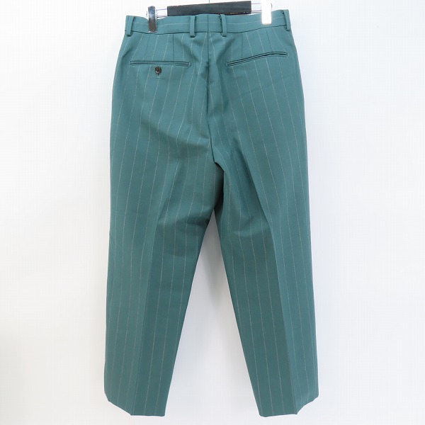 実際に弊社で買取させて頂いたWACKO MARIA×DORMEUIL/ワコマリア×ドーメル ストライプ モヘア混 ウールスラックスパンツ Mの画像 1枚目