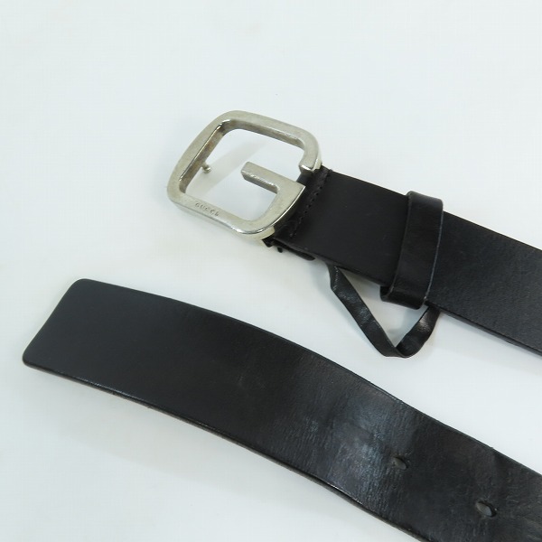 実際に弊社で買取させて頂いたGUCCI/グッチ Gバックル レザーベルト 162931 492694 85・34の画像 1枚目