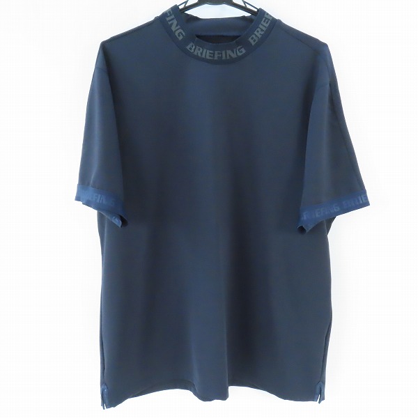 実際に弊社で買取させて頂いた【未使用】BRIEFING/ブリーフィング ゴルフウェア CE MENS LOGO RIB HIGH NECK RELAXED FIT シャツ ネイビー BRG241M19 L
