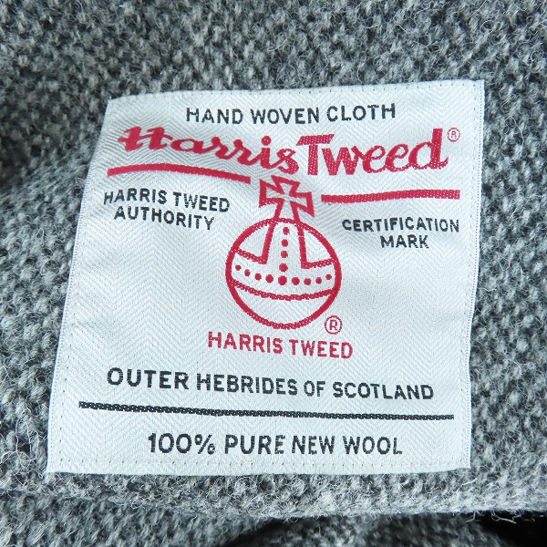 実際に弊社で買取させて頂いたHarris Tweed×Brooks Brothers/ハリスツイード×ブルックスブラザーズ テーラードジャケット グレー/XLの画像 3枚目