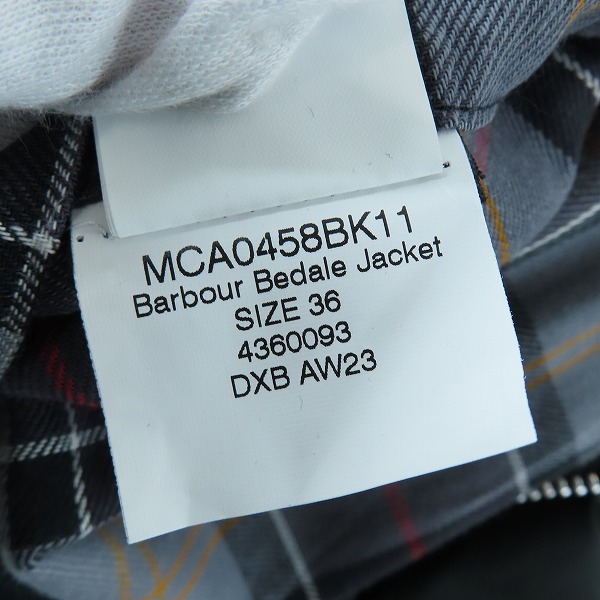実際に弊社で買取させて頂いたBarbour/バブアー ポリエステル コーデュロイ 切替 ジャケット 232MCA0458/36の画像 6枚目