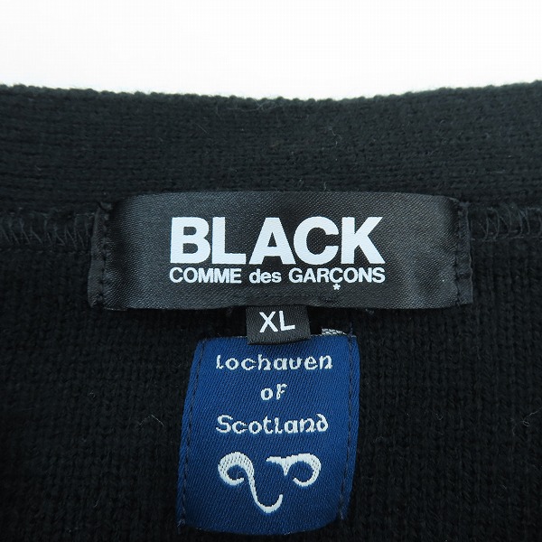実際に弊社で買取させて頂いたBLACK COMME des GARCONS/ブラック コムデギャルソン Lochaven of Scotland クルーネックニット 1H-N502/AD2021/XLの画像 2枚目