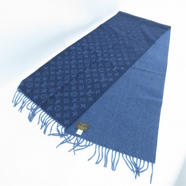 実際に弊社で買取させて頂いた【JPタグ】 Louis Vuitton/ルイヴィトン エシャルプ モノグラム グラディエント カシミヤ/ウール マフラー M70257の画像 3枚目