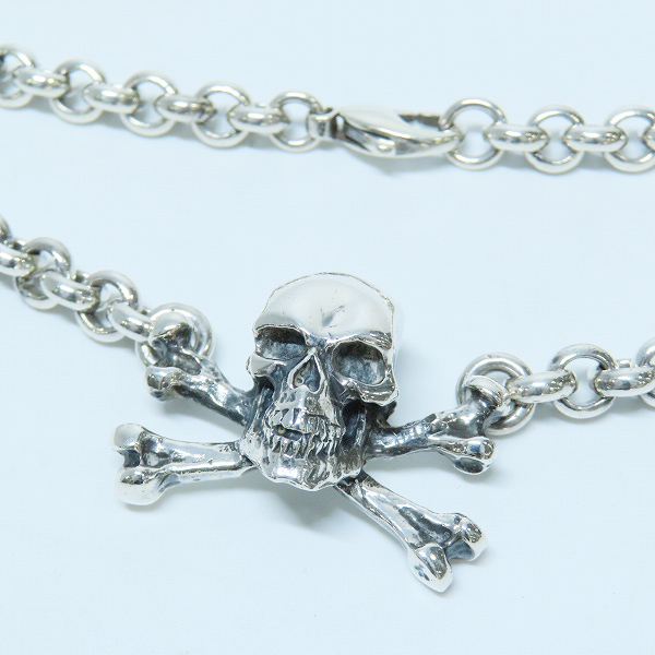 実際に弊社で買取させて頂いたCRAZY PIG/クレイジーピッグ クロスボーン スカルネックレス/ペンダント