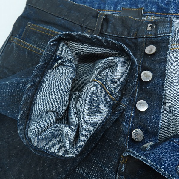 実際に弊社で買取させて頂いたDior HOMME/ディオールオム エディ期 アーカイブ ラスターコーティング デニム/46の画像 2枚目