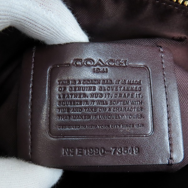 実際に弊社で買取させて頂いたCOACH/コーチ ハドリー ホーボー トートバッグ/ショルダーバッグ 73549 の画像 5枚目
