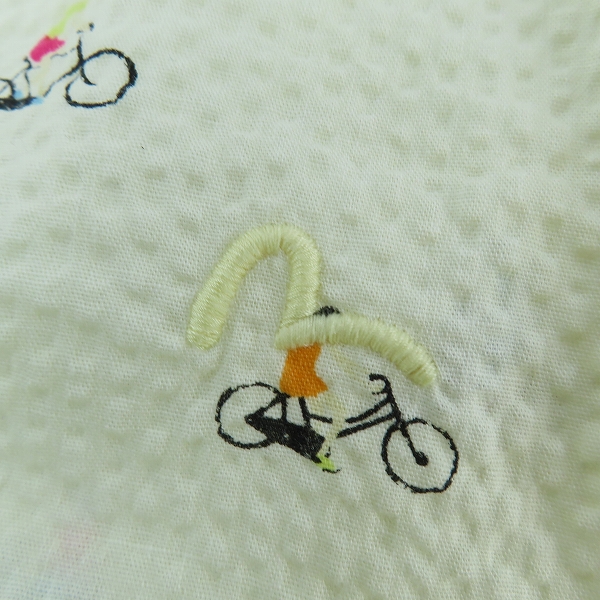 実際に弊社で買取させて頂いたEVISU/エヴィス 総柄/自転車柄 半袖シャツ /44の画像 4枚目