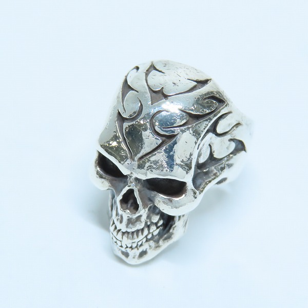 実際に弊社で買取させて頂いたCRAZY PIG/クレイジーピッグ トライバルスカルリング/17.5号