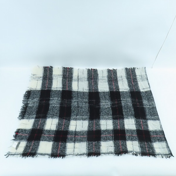 実際に弊社で買取させて頂いたFaliero Sarti/ファリエロ サルティ カシミア/シルク チェック柄ストールの画像 4枚目