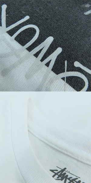 実際に弊社で買取させて頂いたStussy×Schott/ステューシー×ショット 100周年記念 コラボＴシャツ/カットソー/ホワイト/Mの画像 9枚目