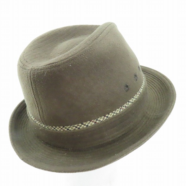 実際に弊社で買取させて頂いたBorsalino/ボルサリーノ 中折れ ハット 帽子 ブラウン 56cmの画像 3枚目