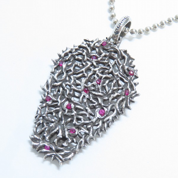 実際に弊社で買取させて頂いたSTANLEY GUESS/スタンリーゲス  ソーンID ペンダント/ルビー ボールチェーン付き