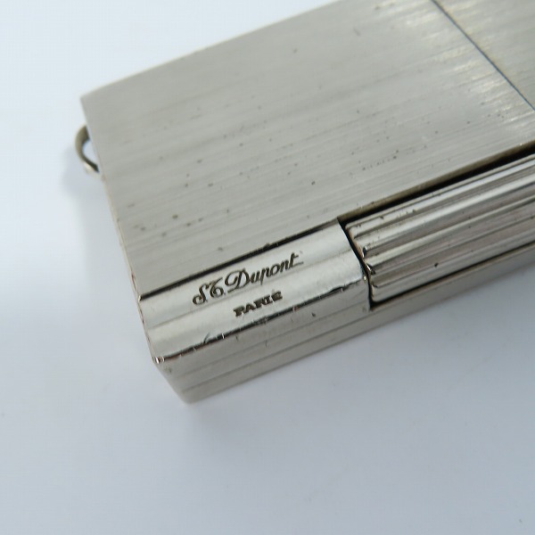 実際に弊社で買取させて頂いたS.T.Dupont/S.T.デュポン GATSBY/ギャッツビー ヘアライン ガスライター シルバー 18313の画像 6枚目