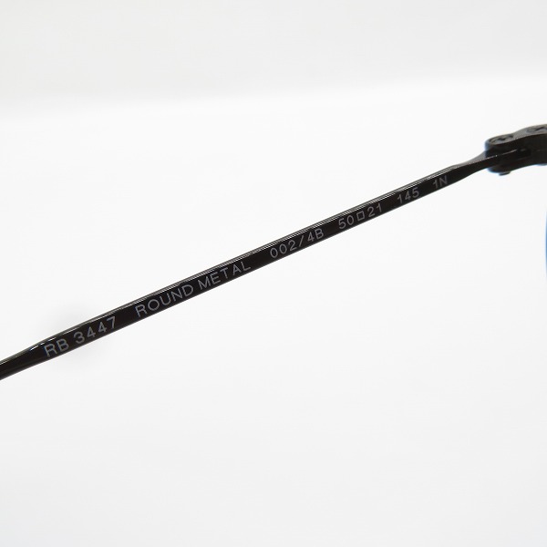 実際に弊社で買取させて頂いたRay-Ban/レイバン ROUND METAL/ラウンドメタル サングラス RB3447 002/4Bの画像 4枚目