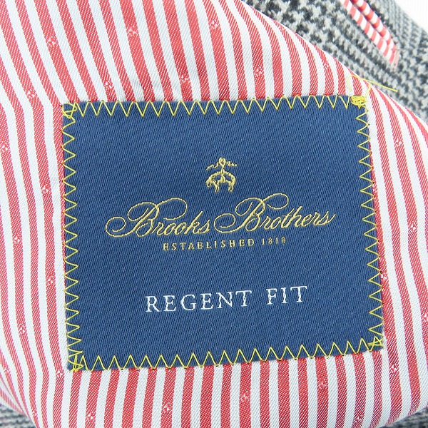 実際に弊社で買取させて頂いたBrooks brothers/ブルックスブラザーズ REGENT FIT/リージェント フィット  チェック柄 テーラードジャケット/44REGの画像 2枚目