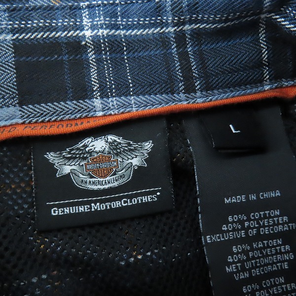 実際に弊社で買取させて頂いたHARLEY DAVIDSON/ハーレーダビッドソン 半袖シャツ チェック /Lの画像 2枚目