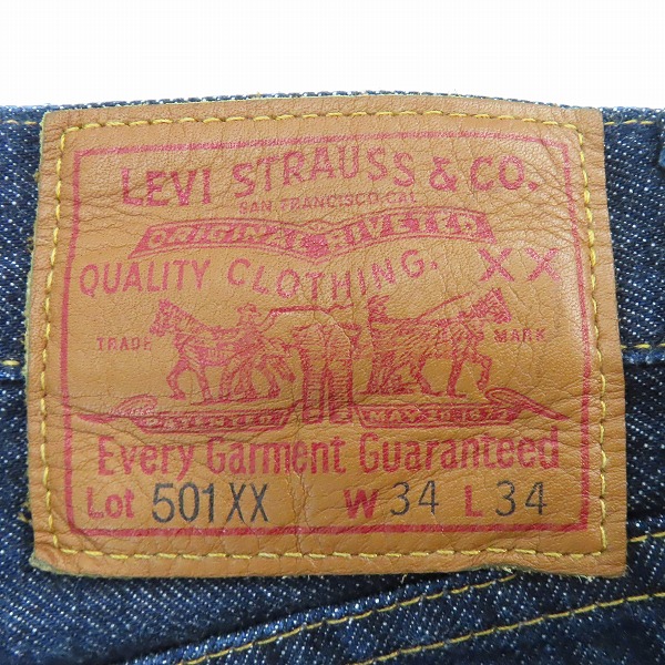 実際に弊社で買取させて頂いたLEVI'S/リーバイス VINTAGE CLOTHING 1947モデル 復刻 501XX 日本製 刻印3015 赤耳 ビッグE 47501-0224/W34L34の画像 2枚目