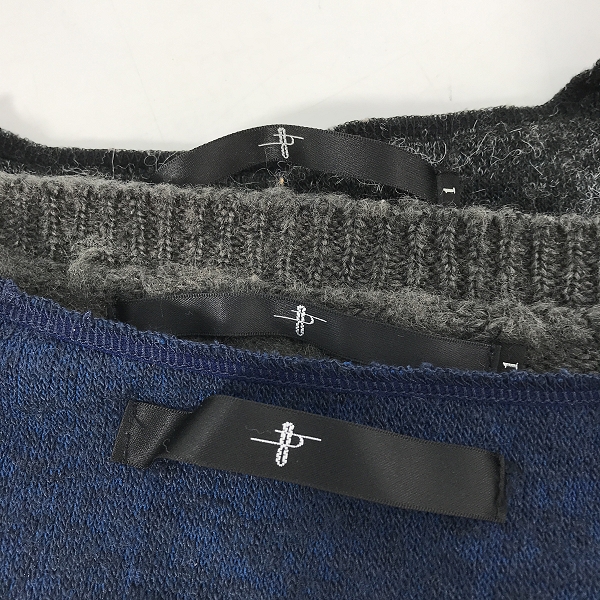 実際に弊社で買取させて頂いた【おまとめ】NO ID./ノーアイディー Vネック セーター ブラック/グレー/ネイビー 他の画像 2枚目