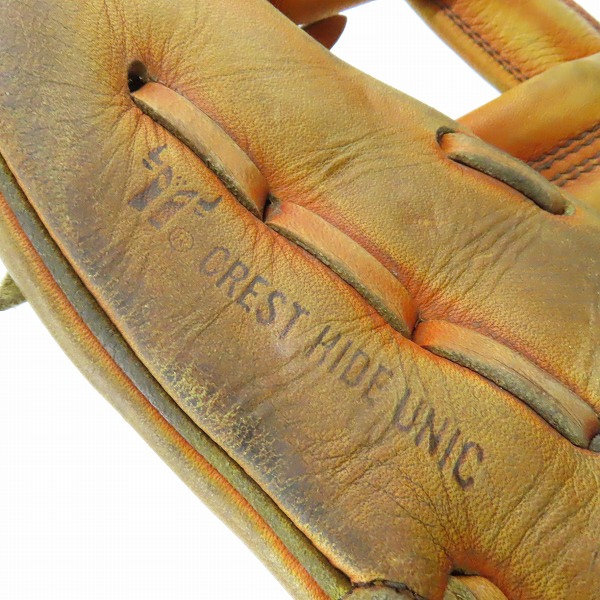 実際に弊社で買取させて頂いたMizuno/ミズノ CREST HIDE UNIC CROSS WEB N32007 硬式 内野手 右投げ用 グローブ の画像 6枚目