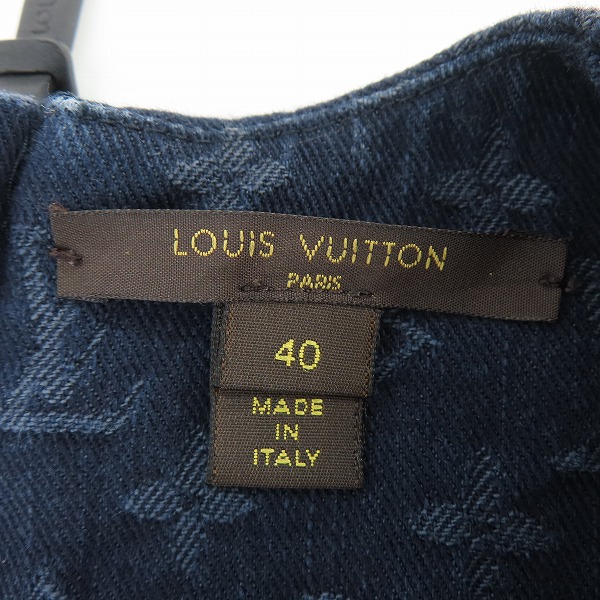 実際に弊社で買取させて頂いた【JPタグ】LOUIS VUITTON/ルイヴィトン モノグラムデニム バッグジップ ノースリーブ/ワンピース RW142W F6DR01DKL/40の画像 2枚目