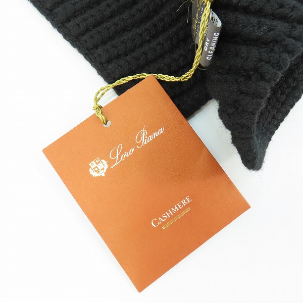実際に弊社で買取させて頂いたLoro Piana/ロロピアーナ カシミヤ 100% マフラー イタリア製 ブラックの画像 3枚目
