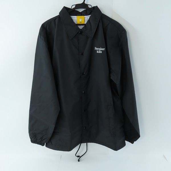 実際に弊社で買取させて頂いた(2)【未使用】FR2 × SNKRDUNK/エフアールツー × スニーカーダンク Angel Coach Jacket Black FRC2905/L