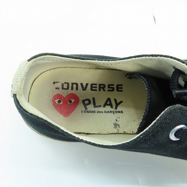 実際に弊社で買取させて頂いたPLAY COMME des GARCONS×CONVERSE/プレイコムデギャルソン×コンバース コラボスニーカー/28の画像 4枚目