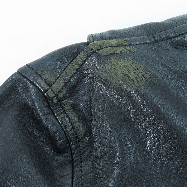 実際に弊社で買取させて頂いた【難有り】RUDE GALLERY BLACK REBEL/ルードギャラリーブラックレーベル レザー ジャケット/Mの画像 5枚目