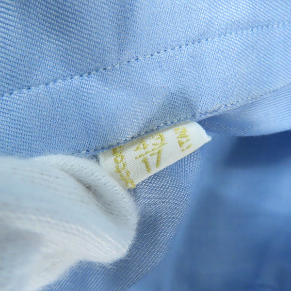 実際に弊社で買取させて頂いたBrioni/ブリオーニ コットン コットン 長袖 ボタンシャツ ブルー/43の画像 3枚目